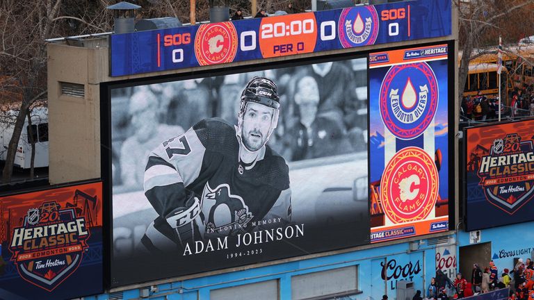 Adam Johnson tribute, ice hockey (Getty Images)