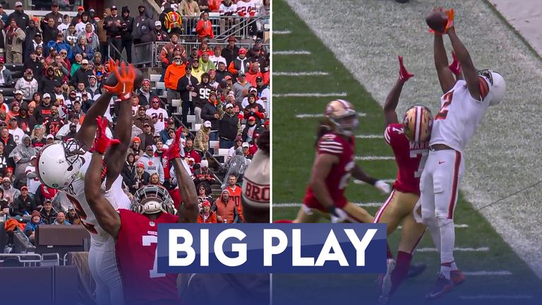 Amari Cooper with a great catch for the Browns against the 49ers