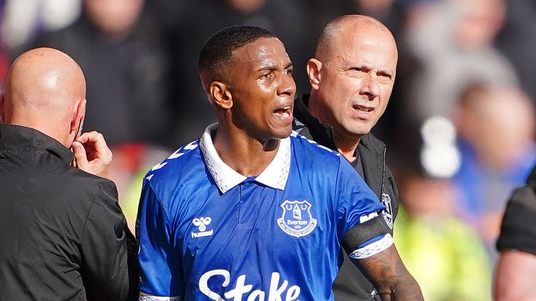 Ashley Young after being sent off for Everton vs Liverpool