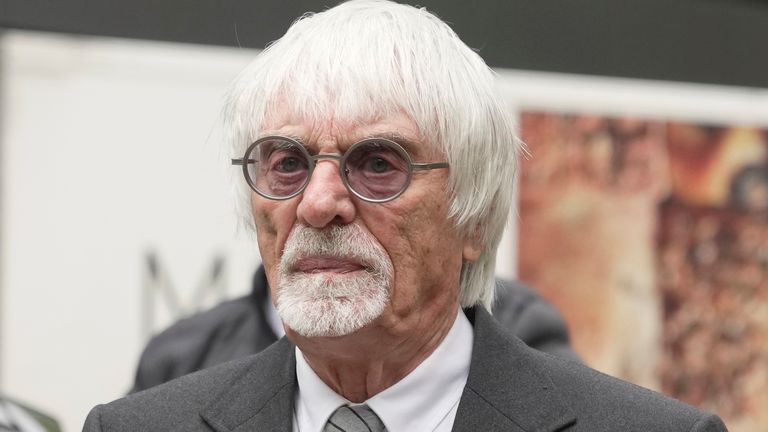 Former Formula One boss Bernie Ecclestone arrives Southwark Crown Court in London, Wednesday, April 19, 2023. Ecclestone has been charged with fraud by false representation over an alleged failure to declare 400 million sterling pounds of overseas assets to the Government. (AP Photo/Kin Cheung)