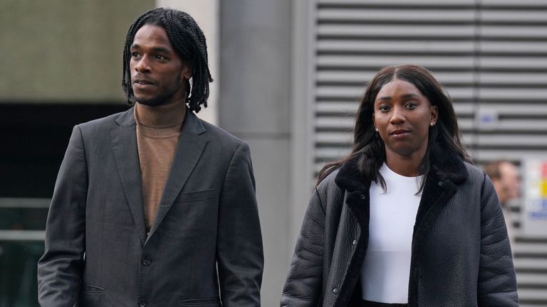Bianca Williams and Ricardo Dos Santos arrive at Palestra House, central London as a panel is set to deliver its decision on whether five Metropolitan Police officers are guilty of gross misconduct