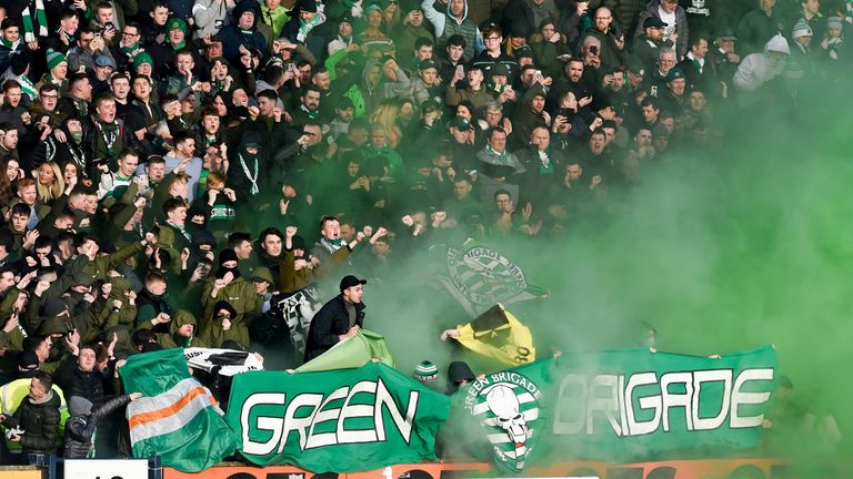 The Green Brigade supporters group of Celtic 