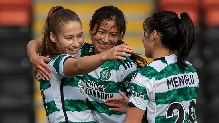 Celtic remain top of the SWPL after victory at home to Motherwell (Credit: Colin Poultney/SWPL)