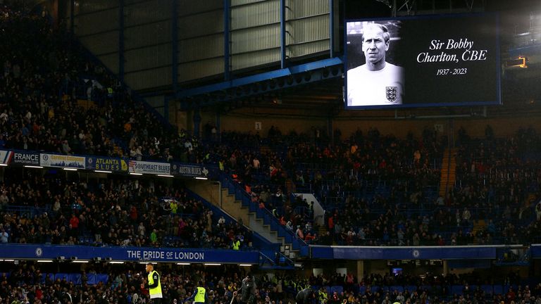 A tribute to Charlton at Stamford Bridge