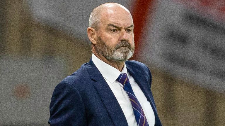 GLASGOW, SCOTLAND - SEPTEMBER 12: Scotland manager Steve Clarke during the 150th Anniversary Heritage Match between Scotland and England at Hampden Park, on September 12, 2023, in Glasgow, Scotland.  (Photo by Ross Parker / SNS Group)