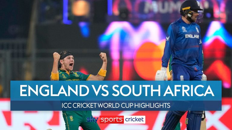 Watch Highlights of the Cricket World Cup Match between England and South Africa.