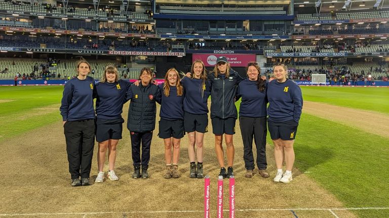 During the Women&#39;s Ashes, the Edgbaston ground was prepared by an all-women&#39;s team for the first time ever