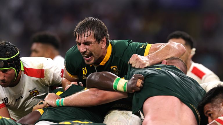 South Africa lock Eben Etzebeth was the only member of their squad awarded 