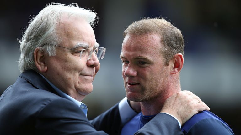 Wayne Rooney hugs Kenwright during his second spell