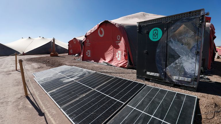 SEPTEMBER 23: command centre and solar panels during the Antofagasta on September 23, 2022. (Photo by Sam Bloxham / LAT Images)