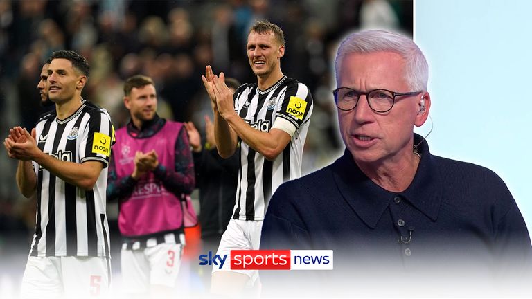 ALAN PARDEW REACTS TO NEWCASTLE&#39;S 4-1 WIN OVER PSG AT HOME IN THE CL THUMB 