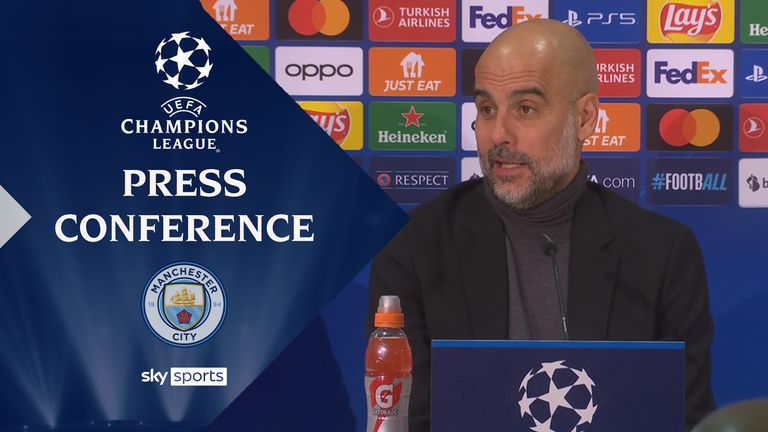 PEP GUARDIOLA CHAMPIONS LEAGUE PRESSER AFTER YOUNG BOYS MATCH DEFENDING ERLING HAALAND THUMB 