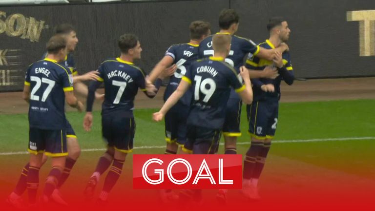 Sam Greewood puts Middlesbrough ahead against ten-man Sunderland at the  Stadium of Light.