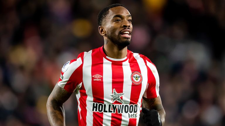 Brentford's Ivan Toney during the Premier League soccer match between Brentford and Bournemouth at the Community Stadium in London, England, Saturday January 14th, 2023.