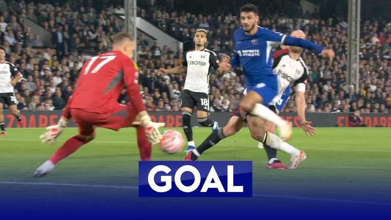 Armando Broja capitalises on slack play at the back by Fulham to add a second Chelsea goal, just moments after they had taken the lead.
