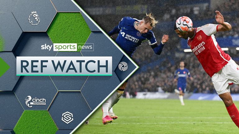 Speaking on Ref Watch, Sue Smith, Steven Warnock and Dermot Gallagher debate the hand ball decision given against Arsenal&#39;s Williams Saliba in their match against Chelsea.