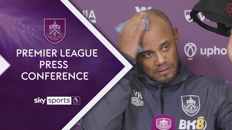 VINCENT KOMPANY JOKES WITH REPORTER ABOUT SWEATING THUMB 