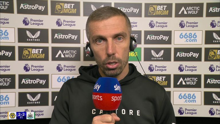 GARY O'NEIL POST MATCH AFTER 2-2 DRAW AT HOME TO NEWCASTLE SCREENGRAB 