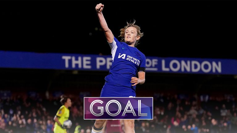 Erin Cuthbert seals Chelsea&#39;s victory as she finishes off a beautiful team move in the 90th minute to make it 2-0 against West Ham.