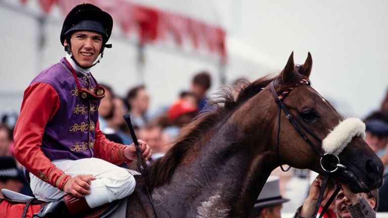 A young Dettori in the royal silks