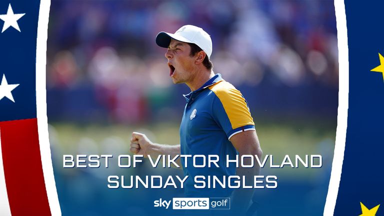 Viktor Hovland was in inspired form in his singles match against Collin Morikawa, winning 4&3 as Europe edged closer to regaining the Ryder Cup in Rome.