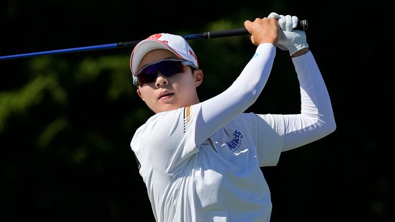 Hyo Joo Kim of South Korea plays her shot from the fourth tee during the second round of The Ascendant LPGA