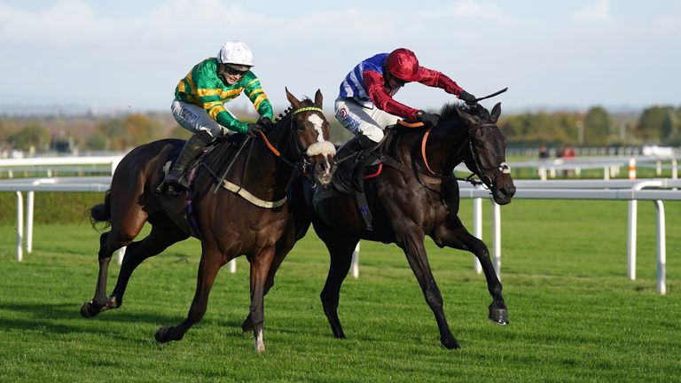 Inthewaterside (right) gets the better of Jagwar in a thriller