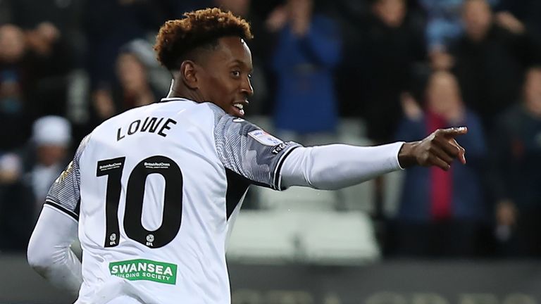 Jamal Lowe put Swansea in front early in their 2-1 win over Norwich
