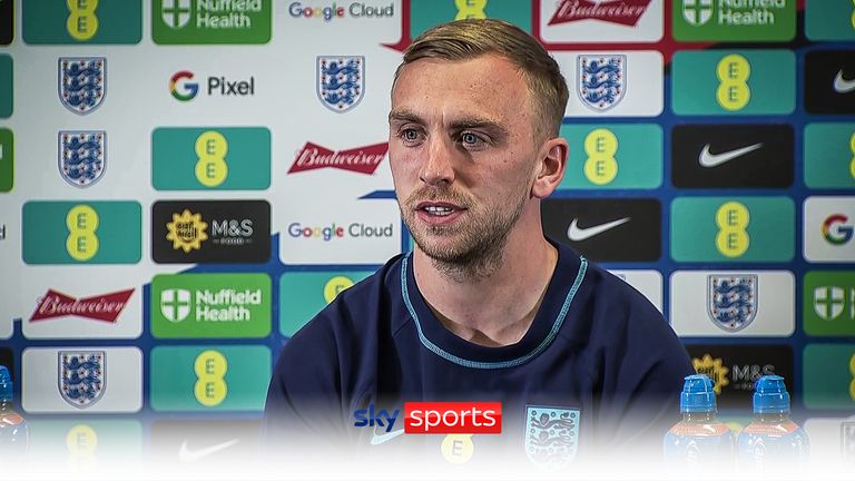 Jarrod Bowen speaks to the media at St George&#39;s Park.