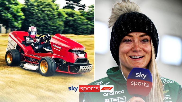 &#39;Quite scary on a lawnmower!&#39; | Hawkins reveals her bizarre world record!
