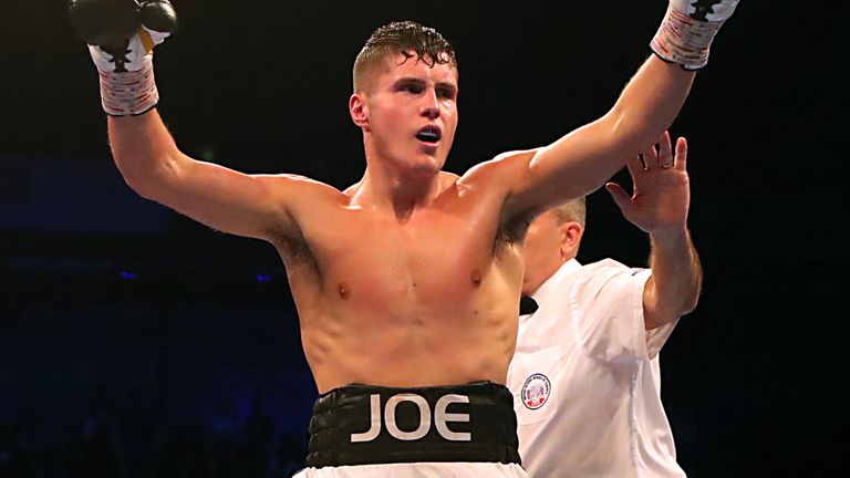 Joseph Laws celebrates winning the Welterweight Contest against Chris Truman at Metro Radio Arena, Newcastle. PRESS ASSOCIATION Photo. Picture date: Saturday October 13, 2018. See PA story BOXING Newcastle. Photo credit should read: Richard Sellers/PA Wire