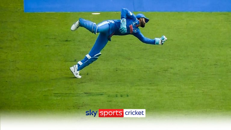 KL Rahul takes a stunning catch for India