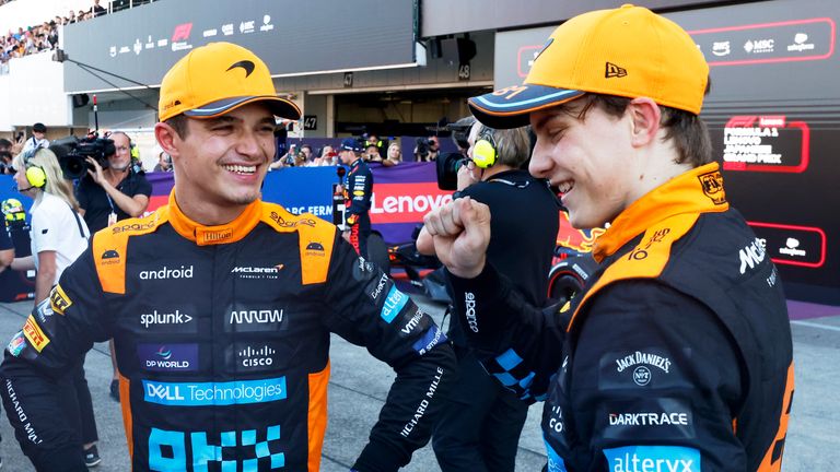 Oscar Piastri was the first rookie to see the chequered flag first in F1 since Lewis Hamilton in 2007, something Lando Norris has not done in his first 99 races
