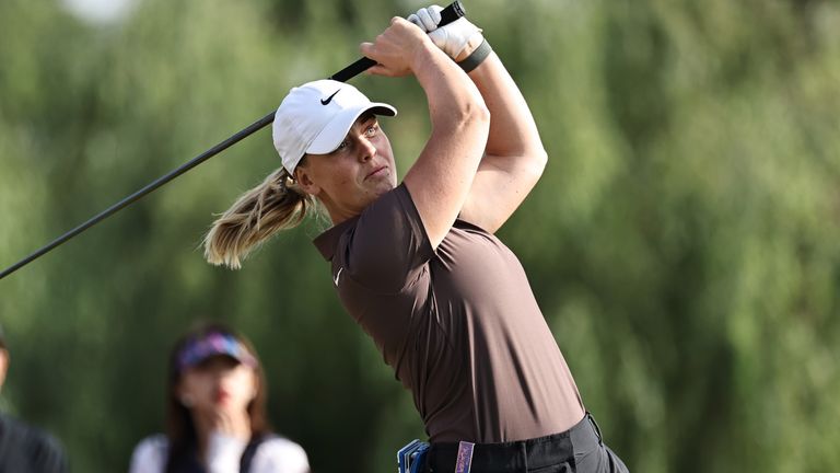 Maja Stark holds a share of the first-round lead in Shanghai