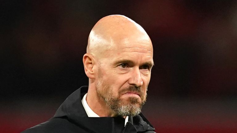 Manchester United manager Erik ten Hag reacts after the Carabao Cup third round match at Old Trafford, Manchester. Picture date: Tuesday September 26, 2023.