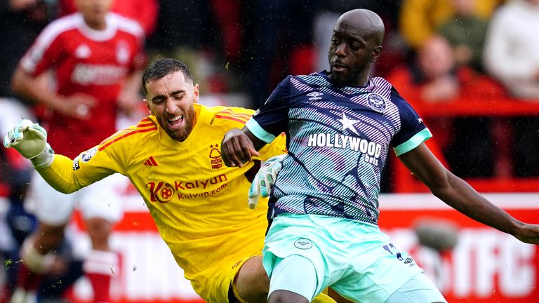 Brentford were denied a penalty when Matt Turner appeared to bring down Yoane Wissa