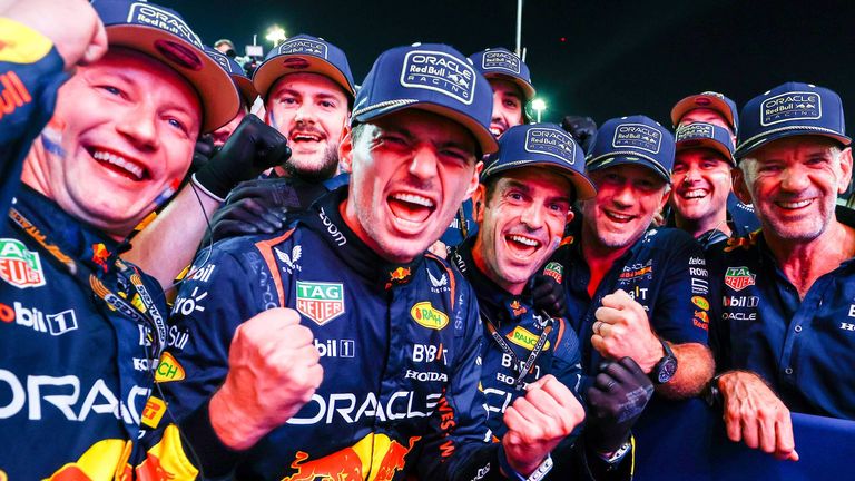 Max Verstappen celebrates title