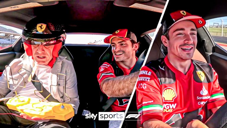 Ferrari's Charles Leclerc and Carlos Sainz took on a challenge around the Circuit of the Americas once again ahead of this weekend's United States Grand Prix.