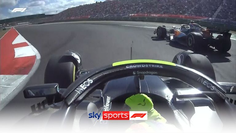 Ride onboard as Lewis Hamilton eventually gets past Lando Norris after a brilliant tussle for second at the Circuit of the Americas.