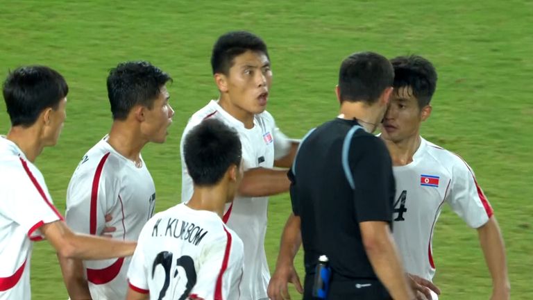 Asia Games clash between Japan and North Korea