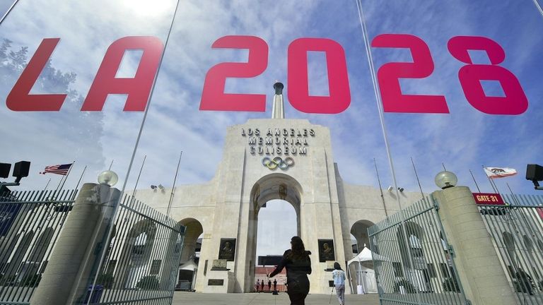 Los Angeles 2028 Olympics campaign. Picture credit: ENCA.