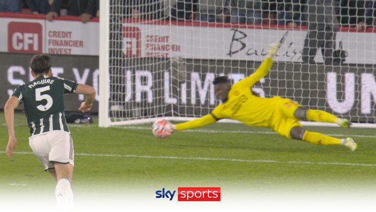 Onana saves for Man Utd against Sheff Utd