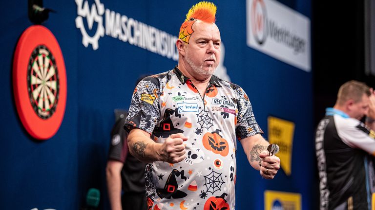 Peter Wright at the European Darts Championship 2023