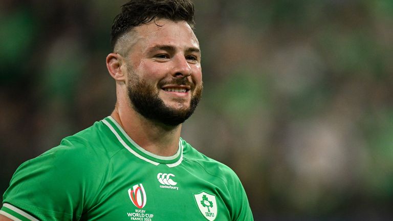 Paris , France - 23 September 2023; Robbie Henshaw of Ireland after the 2023 Rugby World Cup Pool B match between South Africa and Ireland at Stade de France in Paris, France. (Photo By Brendan Moran/Sportsfile via Getty Images)