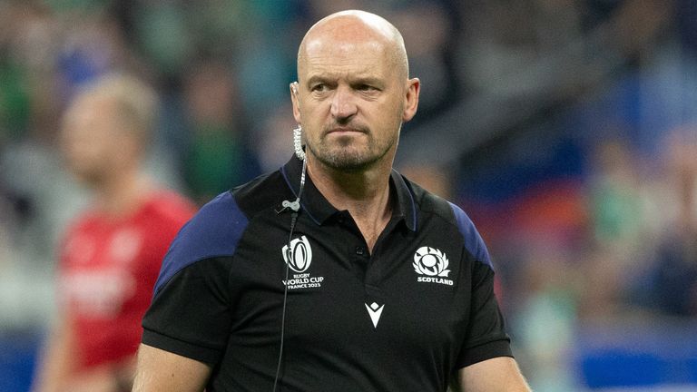 Scotland's Gregor Townsend during a Rugby World Cup match between Ireland and Scotland at the Stade de France, on October 07, 2023, in Paris, France. (Photo by Craig Williamson / SNS Group)