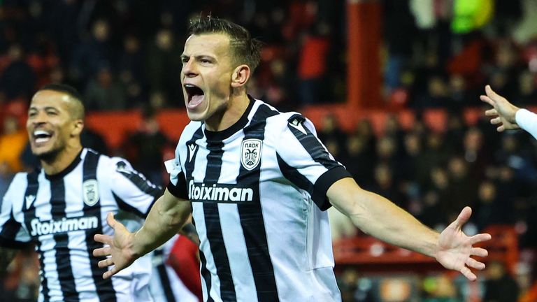 PAOK's Stefan Schwab was the late match winner with a 96th-minute penalty