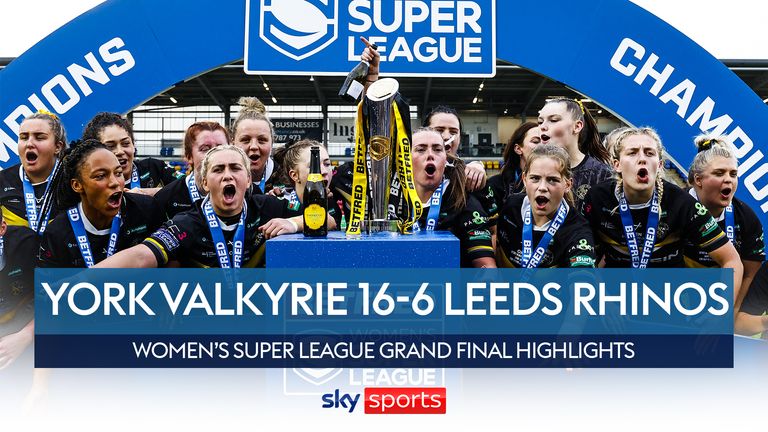 York Valkyrie celebrate their first Super League Grand Final win