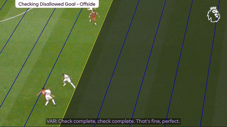 VAR drew the lines on the incident and VAR said "check complete" thinking the on-field decision was a goal