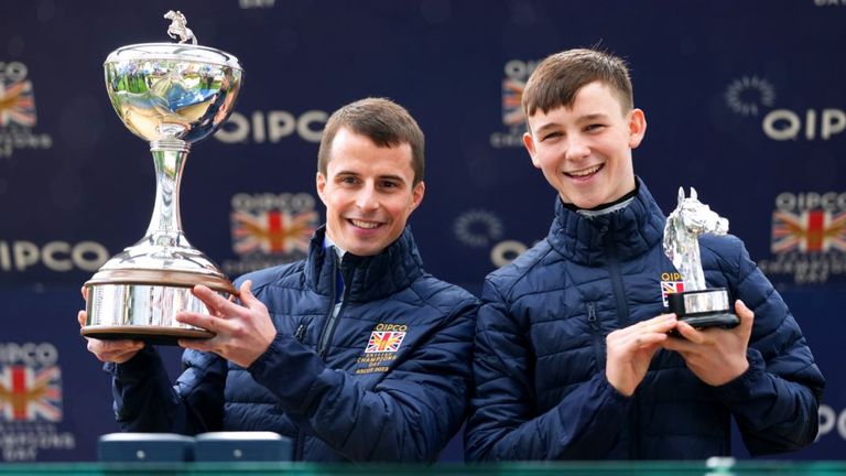 Champion jockey William Buick (left) and champion apprentice Billy Loughnane are crowned at Ascot