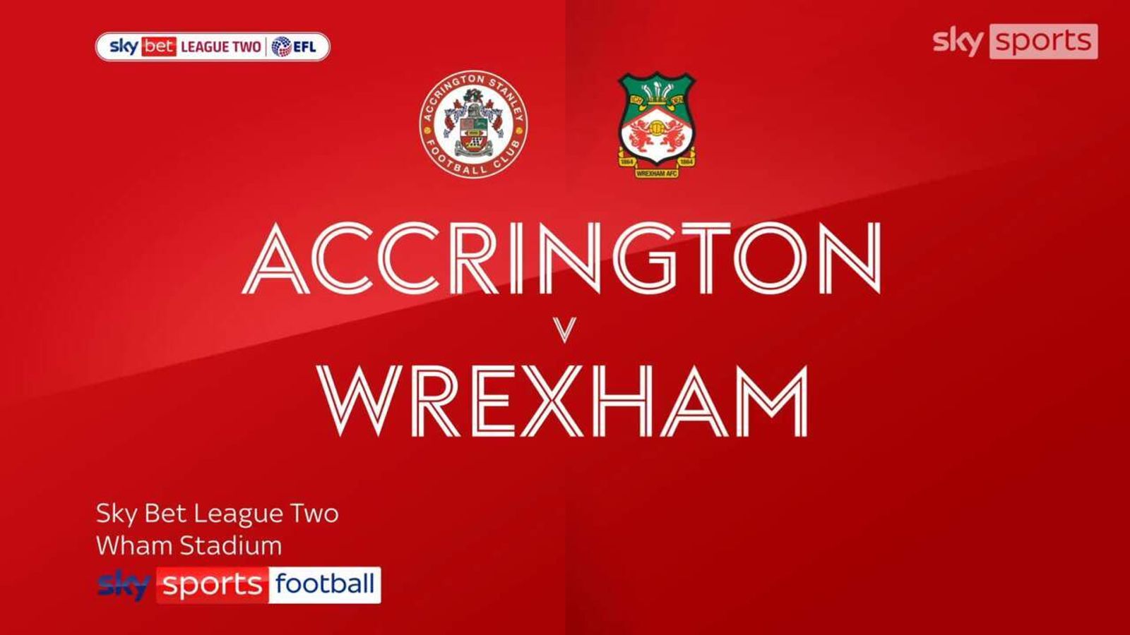 Accrington 2 - 0 Wrexham - Match Report & Highlights